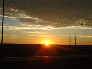 Imagem do sol nascente de Brasília- 12/06/13